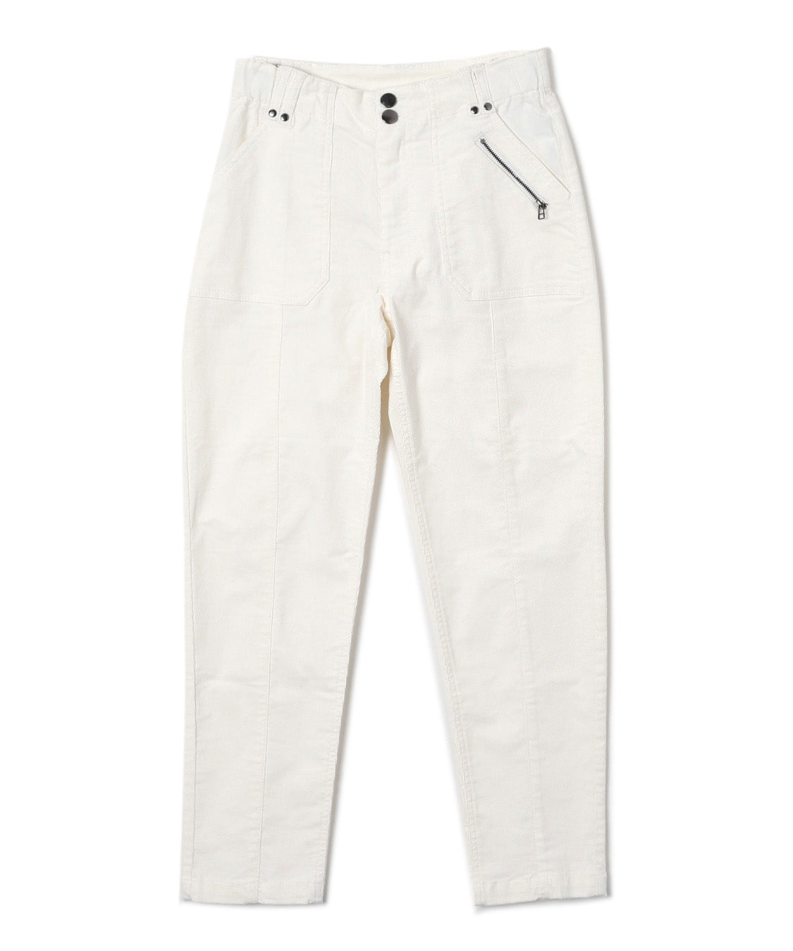 DENIMUS センター切替細コーデュロイテーパードパンツ