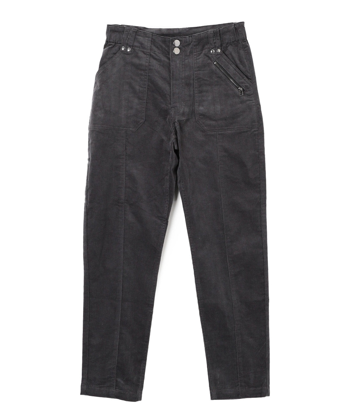 DENIMUS センター切替細コーデュロイテーパードパンツ