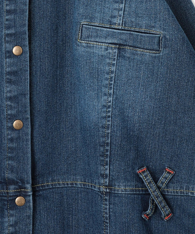 DENIMUS 裏微起毛ストレッチデニムワンピース