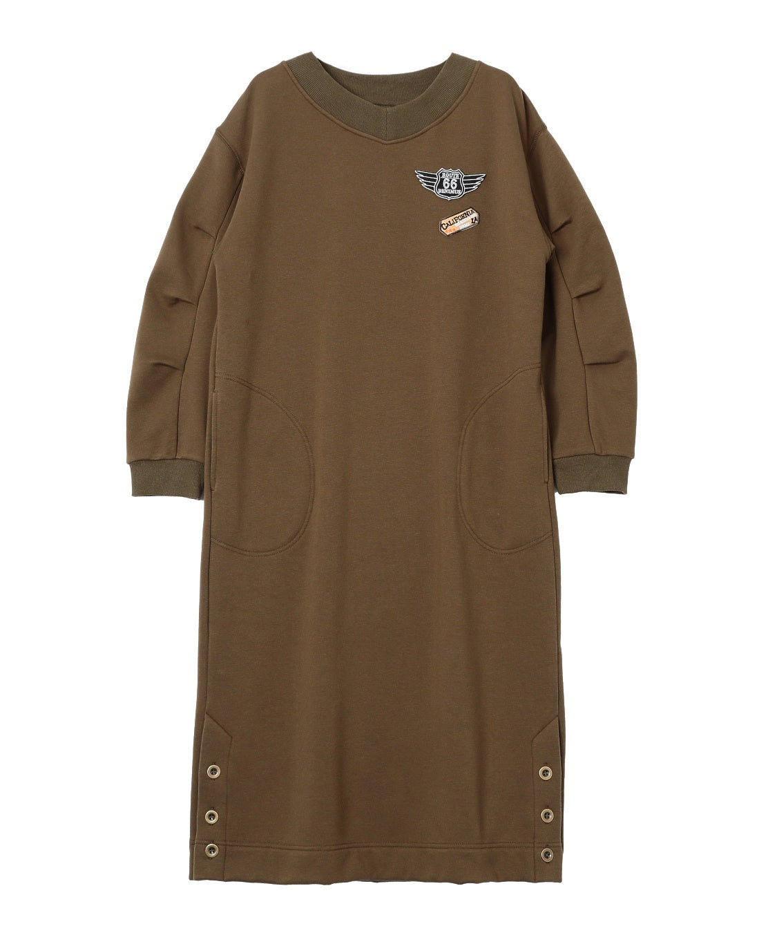 DENIMUS 裏シャギー袖タックワンピース