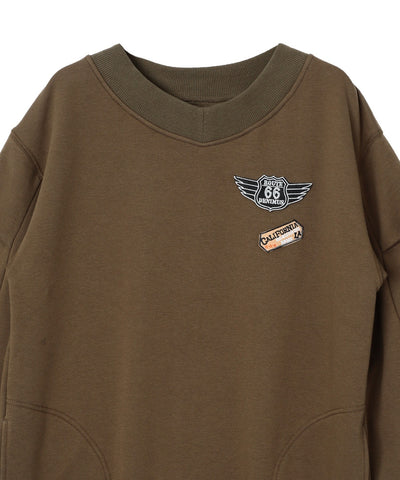 DENIMUS 裏シャギー袖タックワンピース