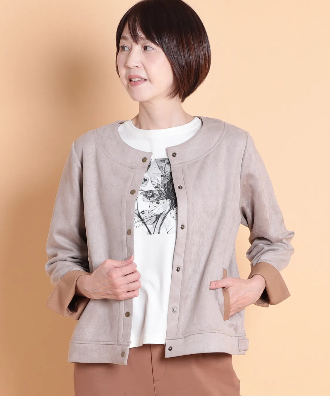 ストレッチスエードジャケット　M'ID KANSAI YAMAMOTO (ミッド カンサイ ヤマモト)