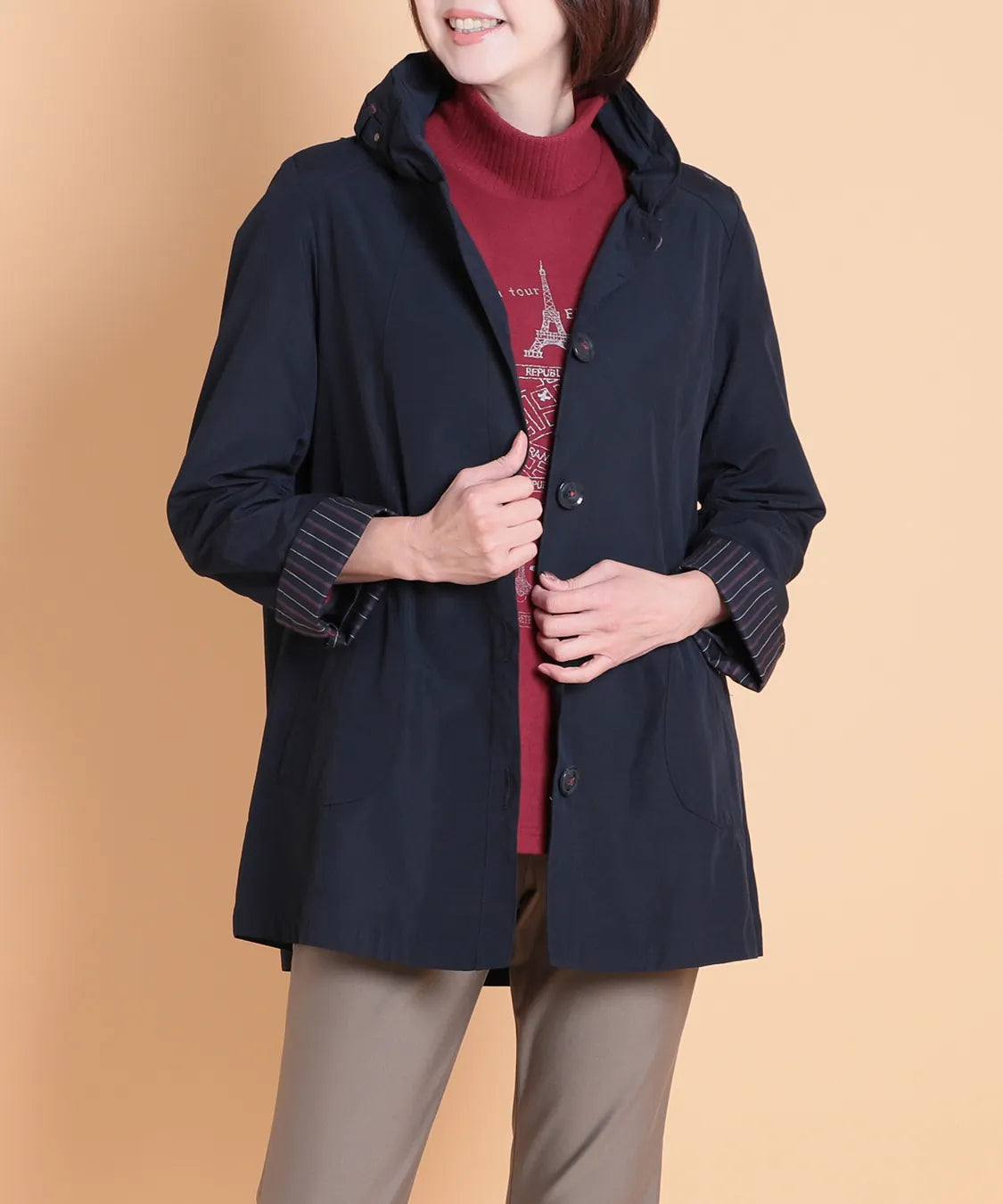 T/Cピーチクロスジャケット　M'ID KANSAI YAMAMOTO (ミッド カンサイ ヤマモト)