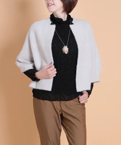 リッチシャギーカーディガン　M'ID KANSAI YAMAMOTO (ミッド カンサイ ヤマモト)