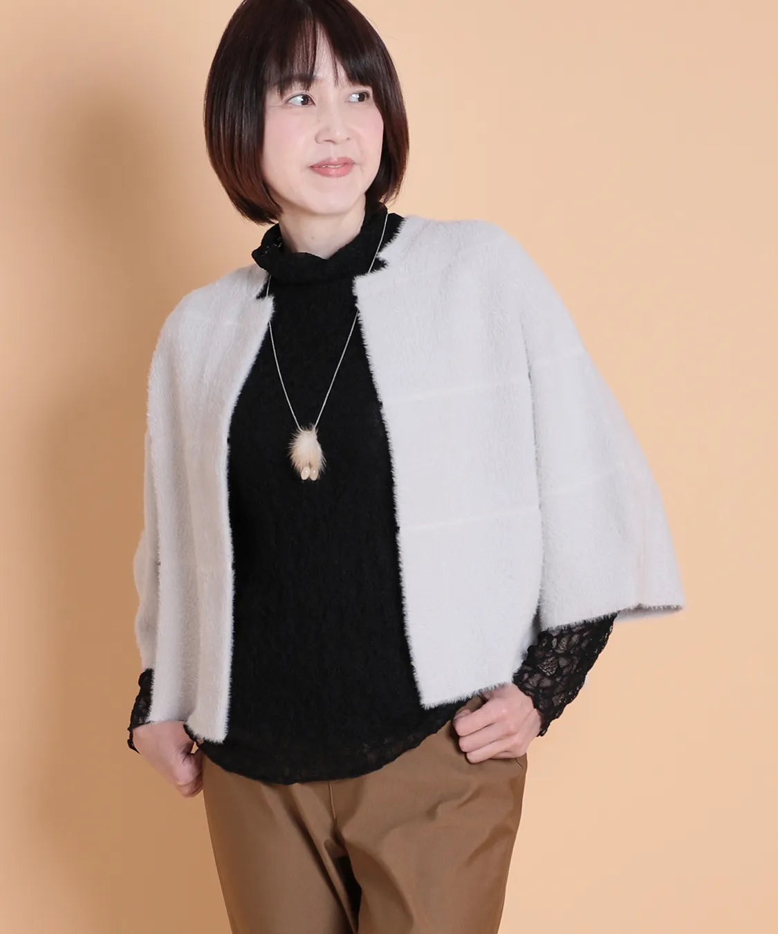 リッチシャギーカーディガン　M'ID KANSAI YAMAMOTO (ミッド カンサイ ヤマモト)