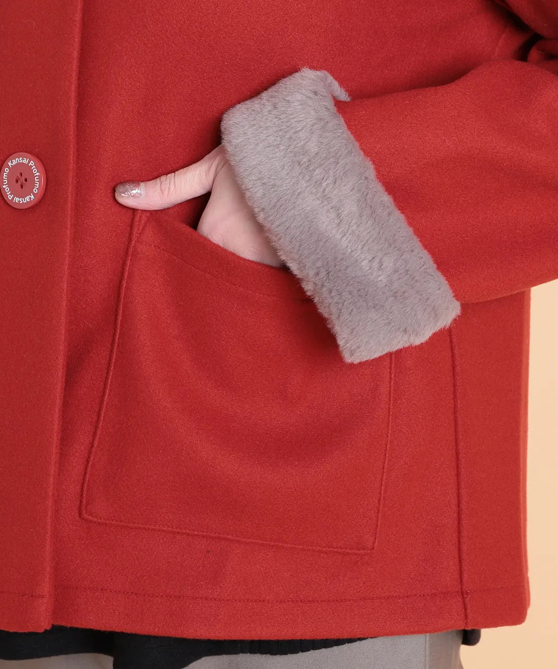 ウール調フェルト×ファージャケット KANSAI profumo（カンサイプロフューモ）