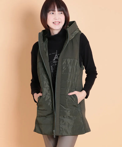 ボンバーウォームMIXパデットロングベスト　M'ID KANSAI YAMAMOTO (ミッド カンサイ ヤマモト)