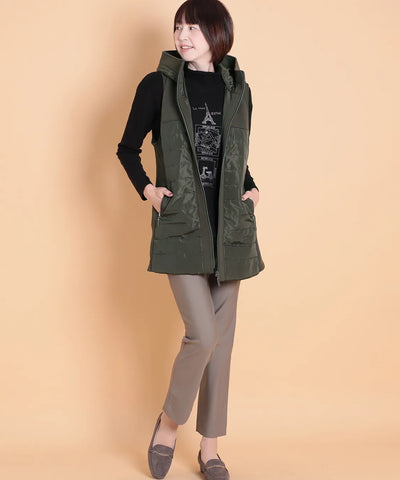 ボンバーウォームMIXパデットロングベスト　M'ID KANSAI YAMAMOTO (ミッド カンサイ ヤマモト)