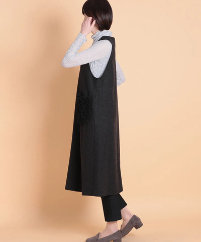 ウーリッシュMIXファージャンパードレス　M'ID KANSAI YAMAMOTO (ミッド カンサイ ヤマモト)