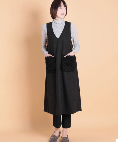 ウーリッシュMIXファージャンパードレス　M'ID KANSAI YAMAMOTO (ミッド カンサイ ヤマモト)