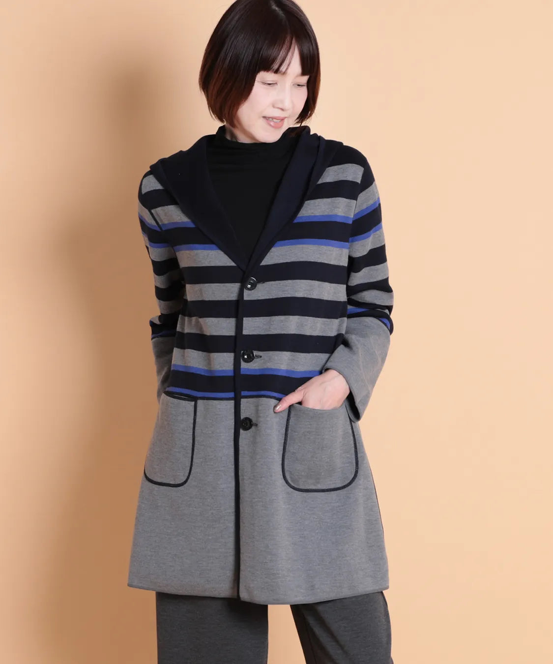 リバーシブルWニットコーディガンM'ID KANSAI YAMAMOTO (ミッド カンサイ ヤマモト)