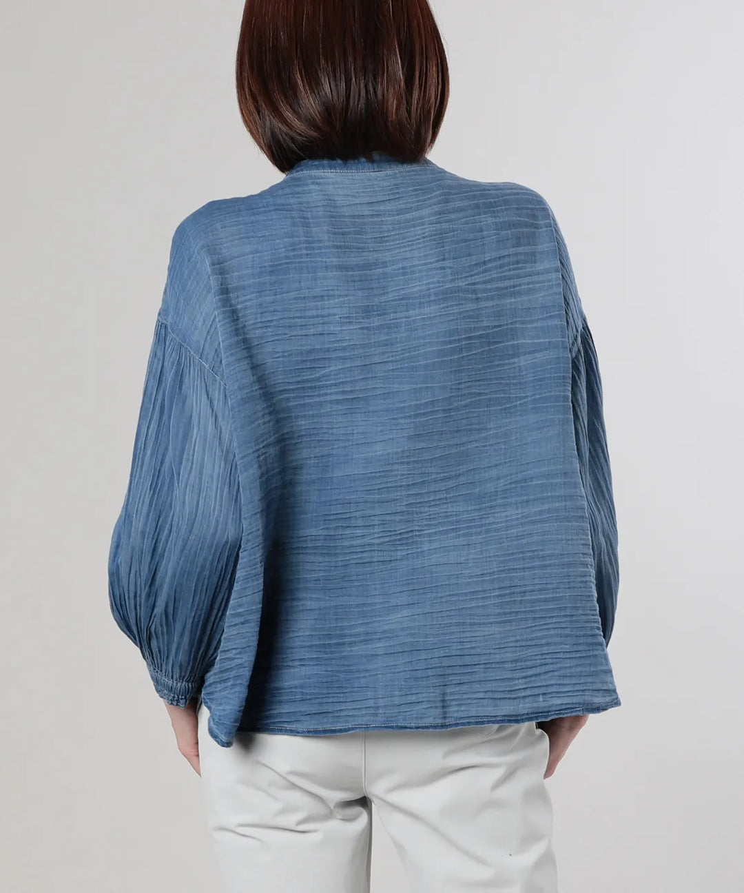 シフォンデニムピンタックブラウス M'ID KANSAI YAMAMOTO (ミッド