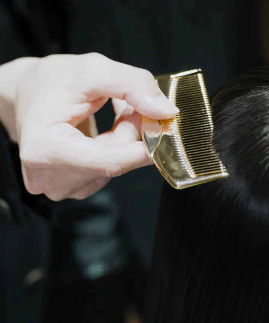 ハイライン ザ ヘアコーム 半月 ゴールド & ヘアオイルセットBOX