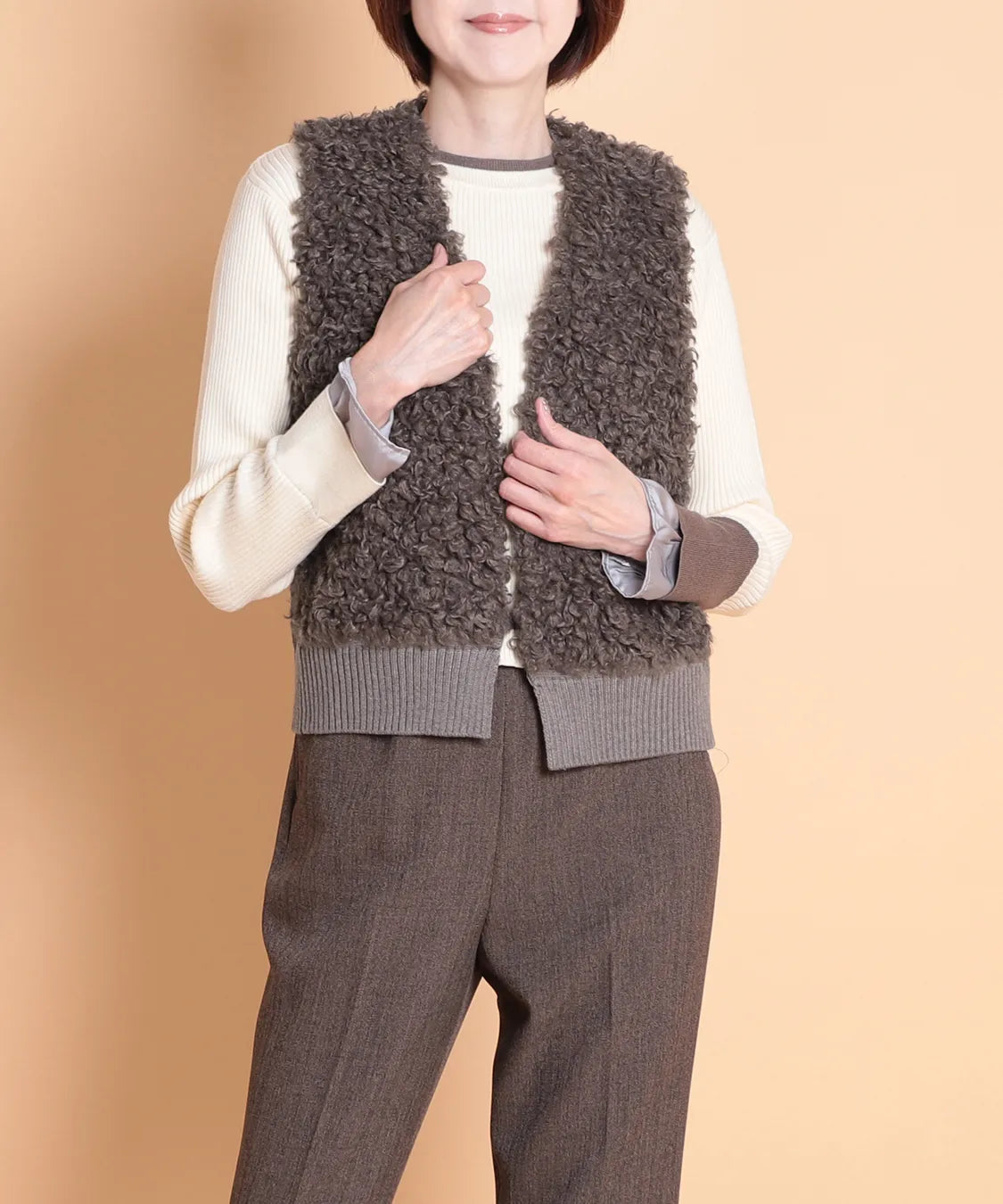 カーリーフロントジレ　セラビ(C'EST LA VIE)