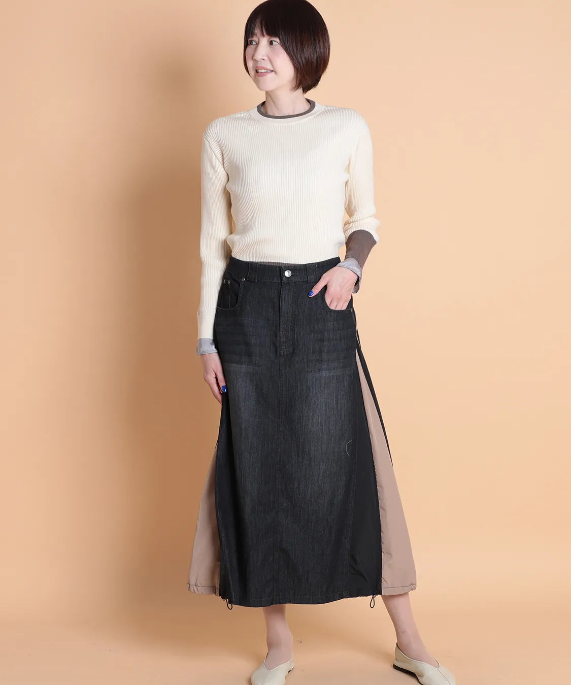 デニム＆タフタパイピング　セラビ(C'EST LA VIE)