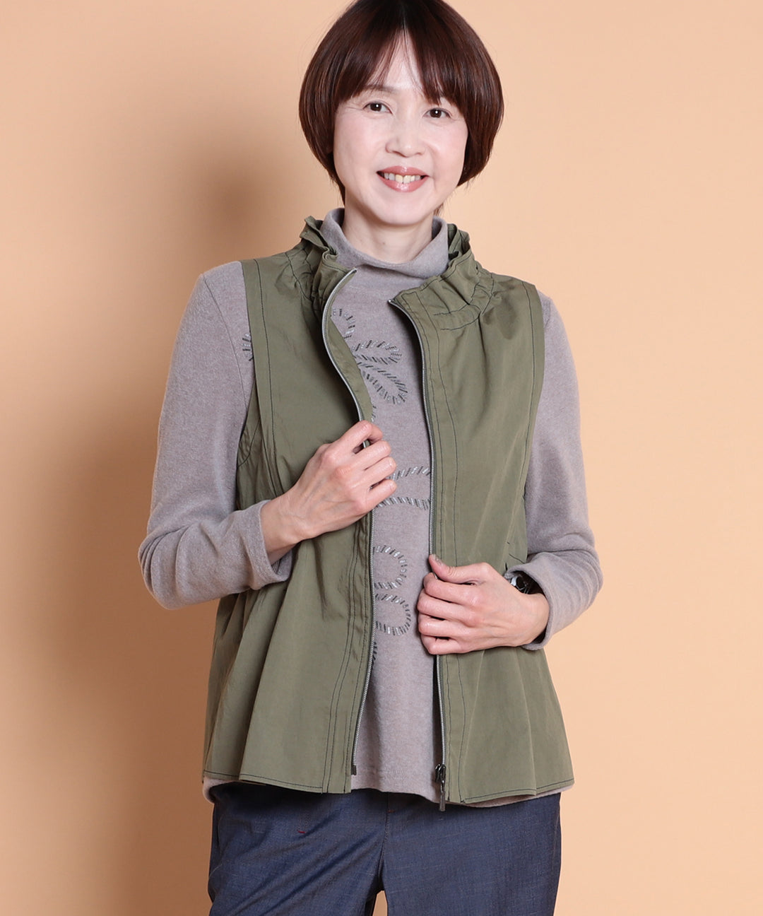 キュービックサテンベスト KANSAI BIS(カンサイビス)公式ストア 50代60