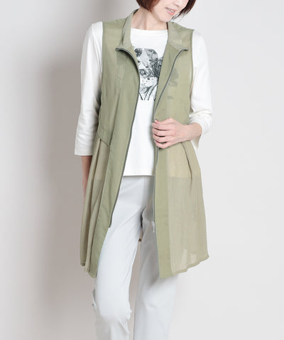 50ボイル楊柳ロングベスト  KANSAI BIS(カンサイビス)