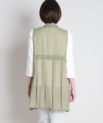 50ボイル楊柳ロングベスト  KANSAI BIS(カンサイビス)