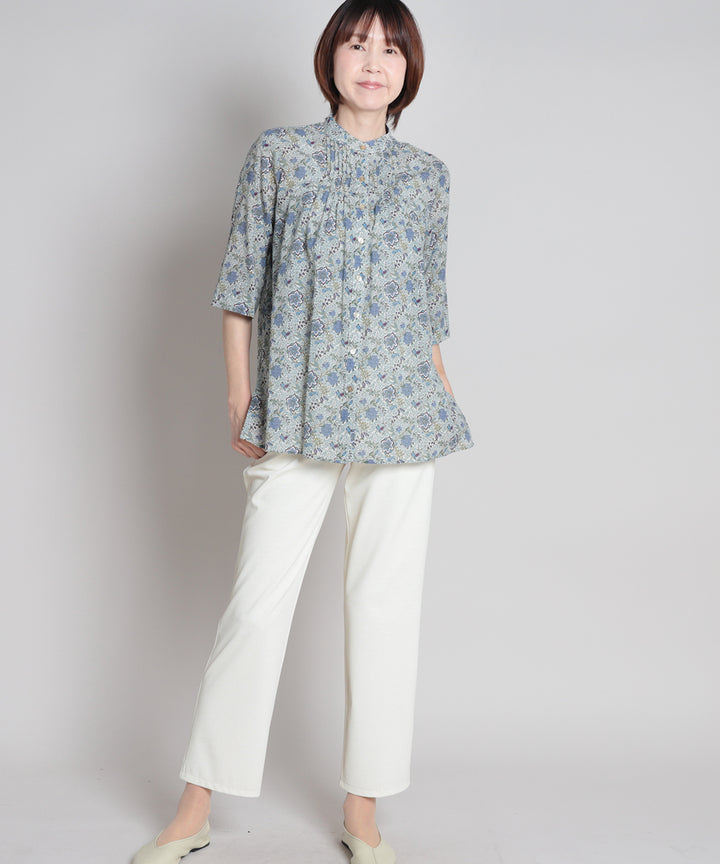 リバティ タラメアシルスムースピンタックロングブラウス リバティ