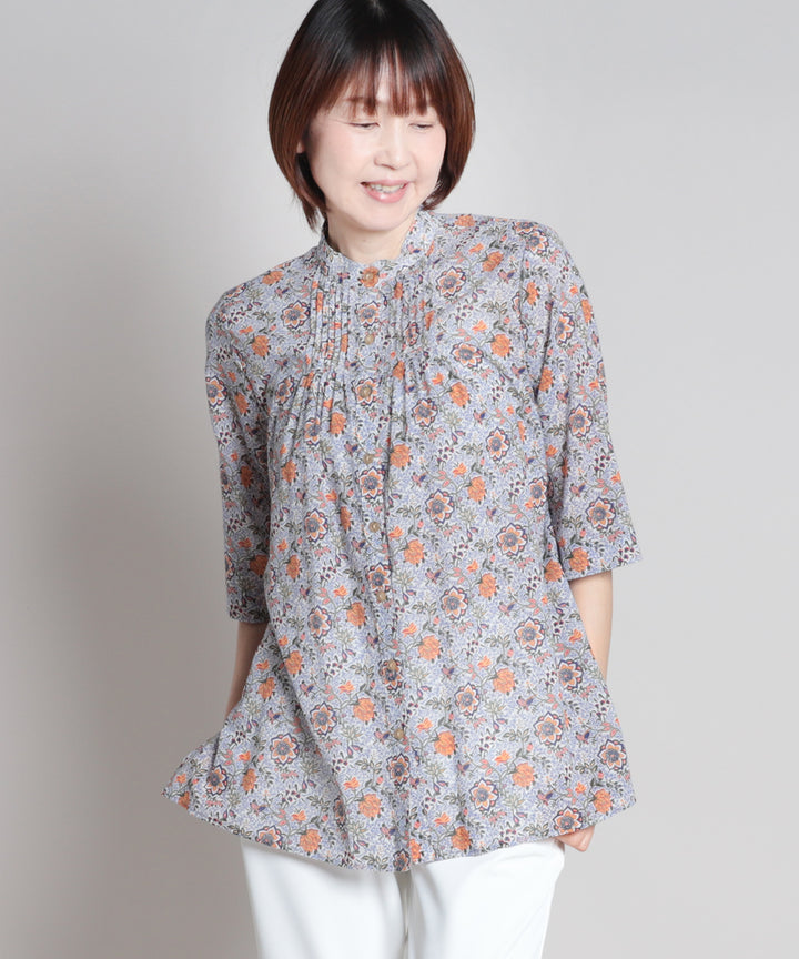 完売品14000円♡リバティLilacブラウス リバティ ダンテシルスムースノーカラーブラウス リバティブラウス