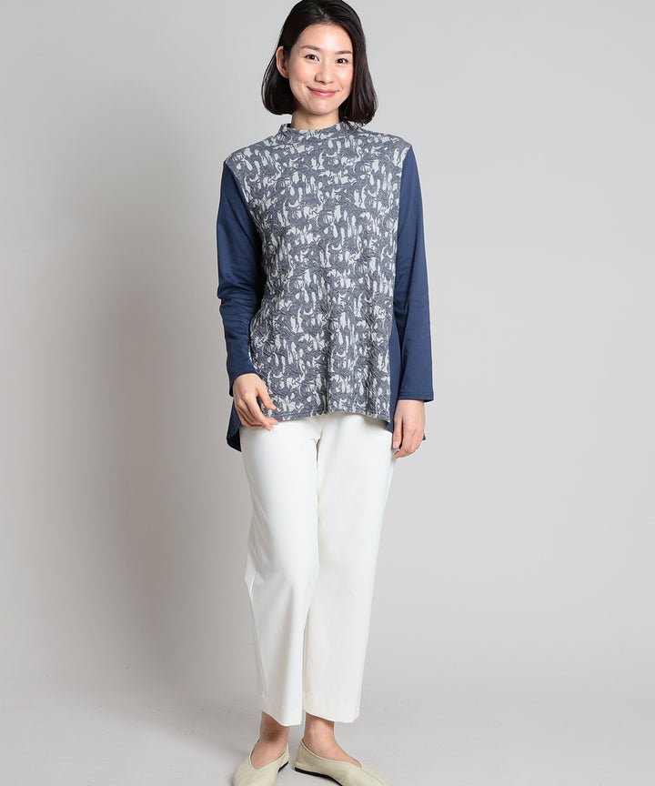 総柄ハイネックチュニックプルオーバー KANSAI BIS(カンサイビス