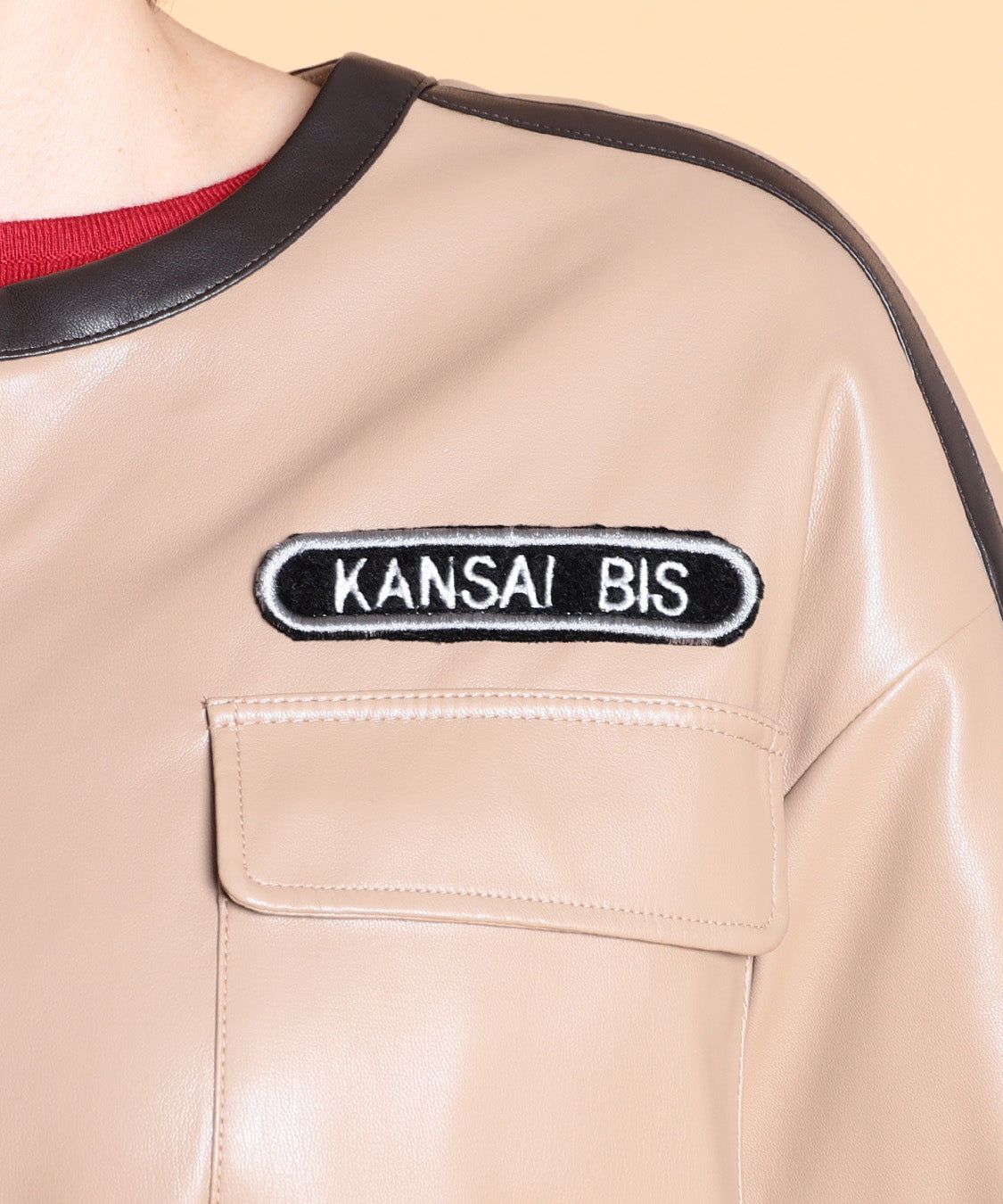 KANSAI BIS(カンサイビス) ecoレザーパイピングコート
