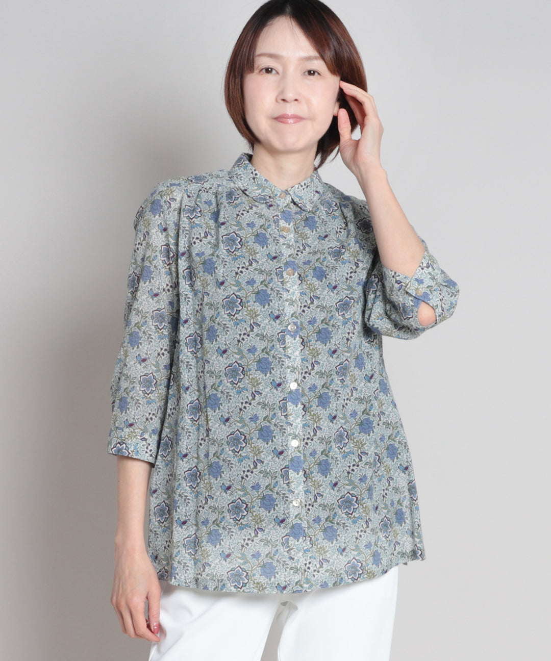 リバティ タラメアシルスムースロングブラウス リバティブラウス