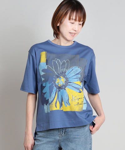 フラワープリントTシャツ KANSAI BIS(カンサイビス)