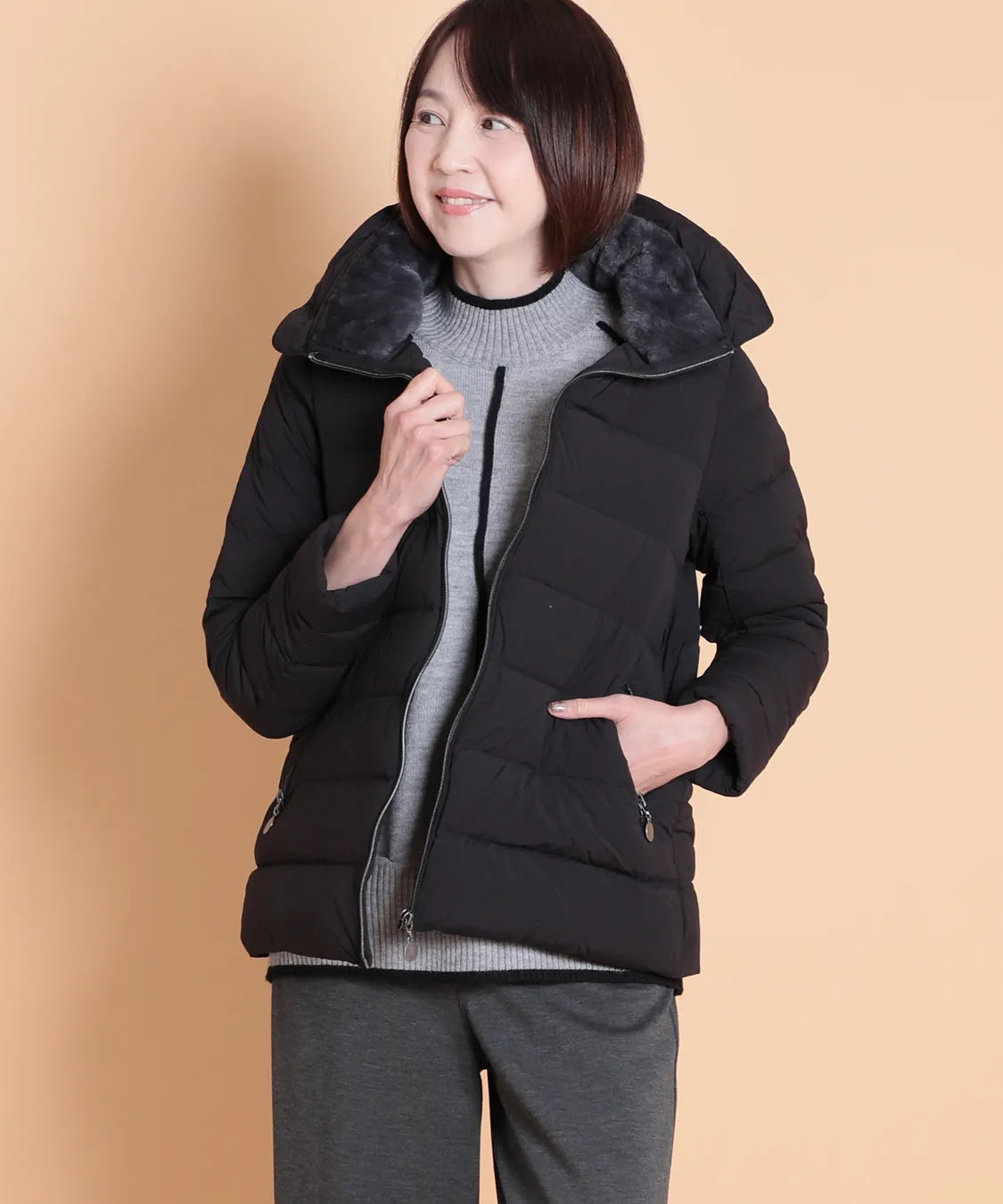 ストレッチ×ファーダウンコート M'ID KANSAI YAMAMOTO (ミッド カンサイ ヤマモト)