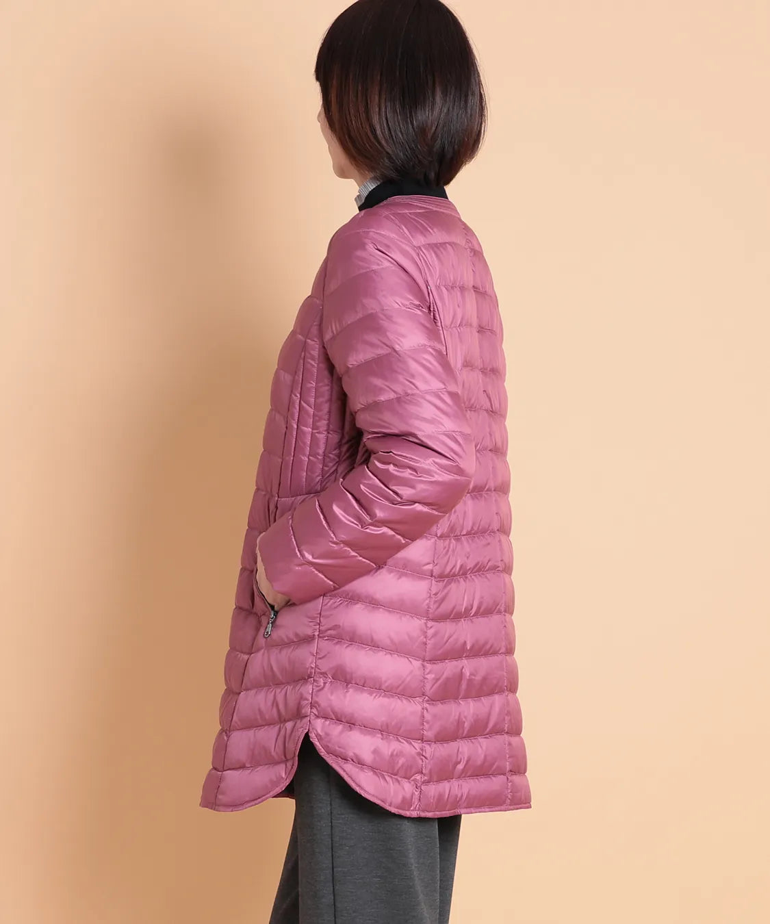 ライトダウンノーカラーロングコート M'ID KANSAI YAMAMOTO (ミッド カンサイ ヤマモト)