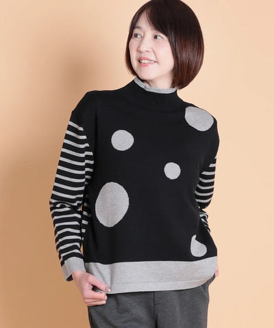 ドットボーダーMIXニットプルオーバー M'ID KANSAI YAMAMOTO (ミッド カンサイ ヤマモト)