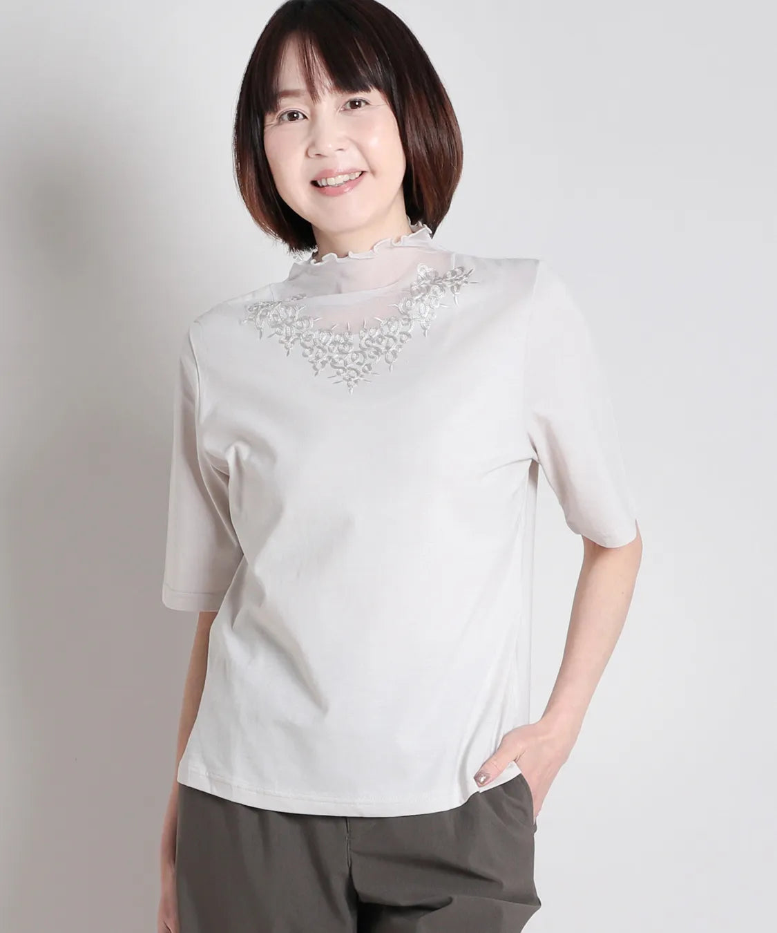 コットンSZ刺繍チュールMIXプルオーバー KANSAI BIS(カンサイビス)公式