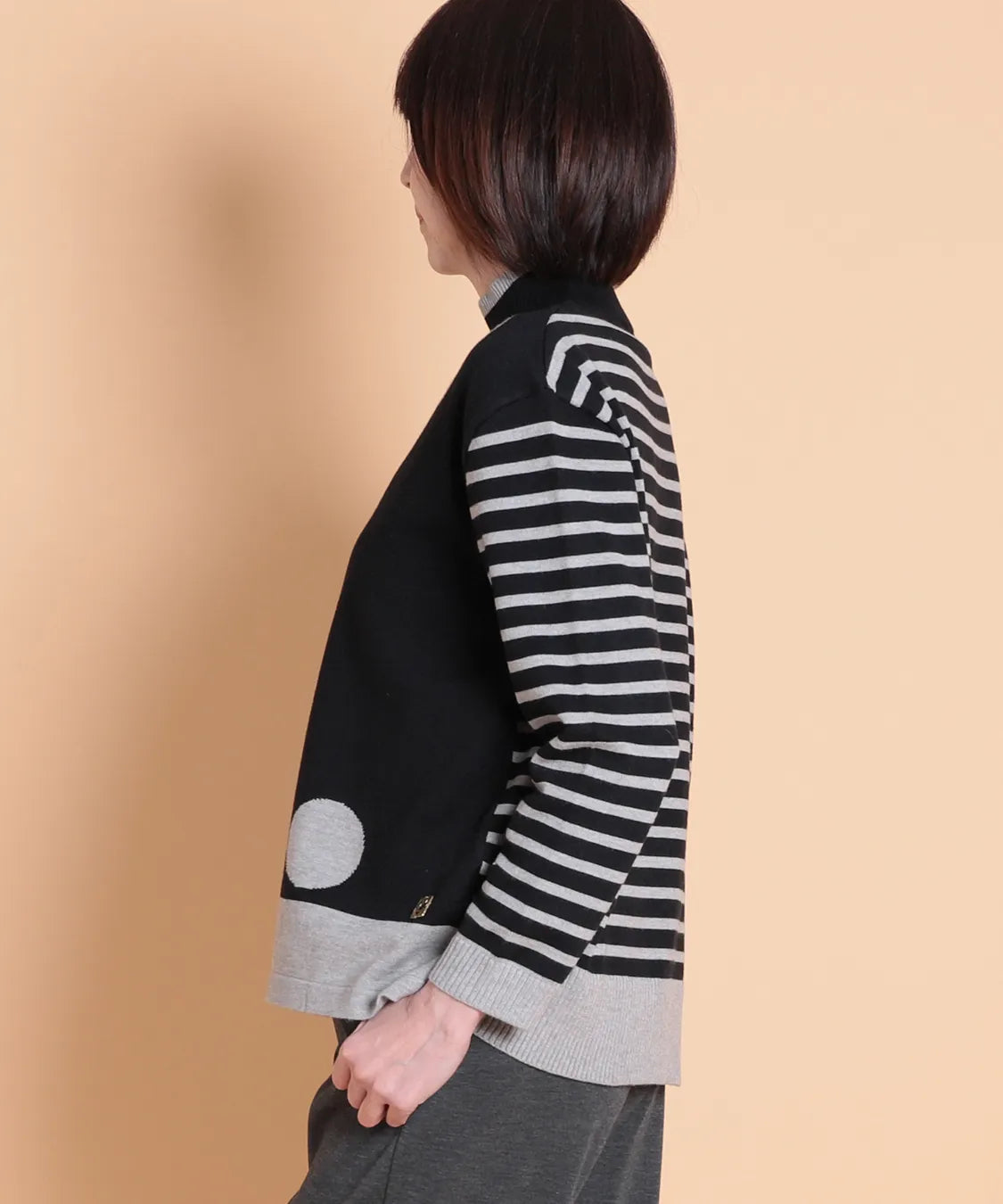 ドットボーダーMIXニットプルオーバー M'ID KANSAI YAMAMOTO (ミッド カンサイ ヤマモト)