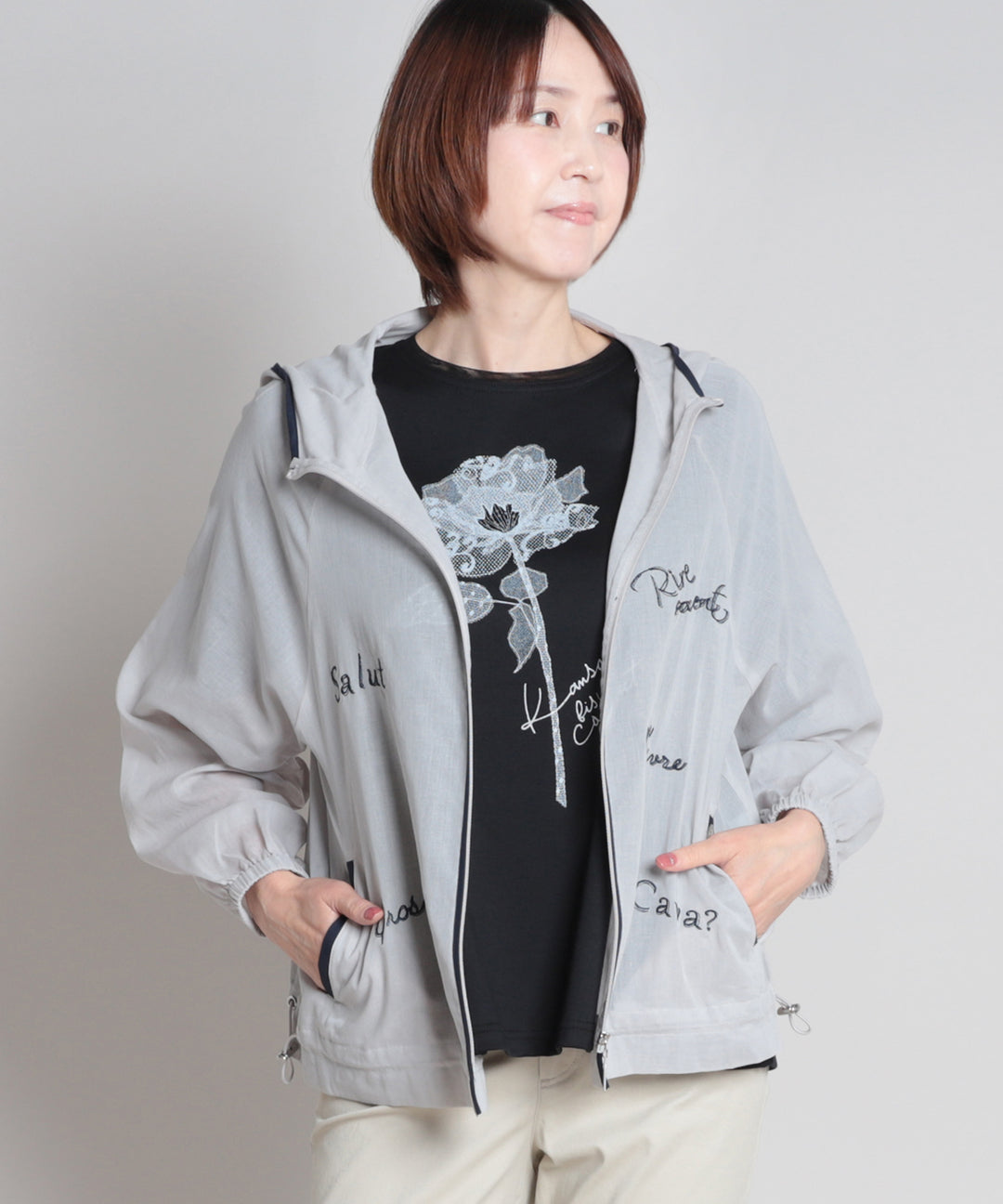 50ボイル刺繍使いジャケット KANSAI profumo(カンサイプロフューモ