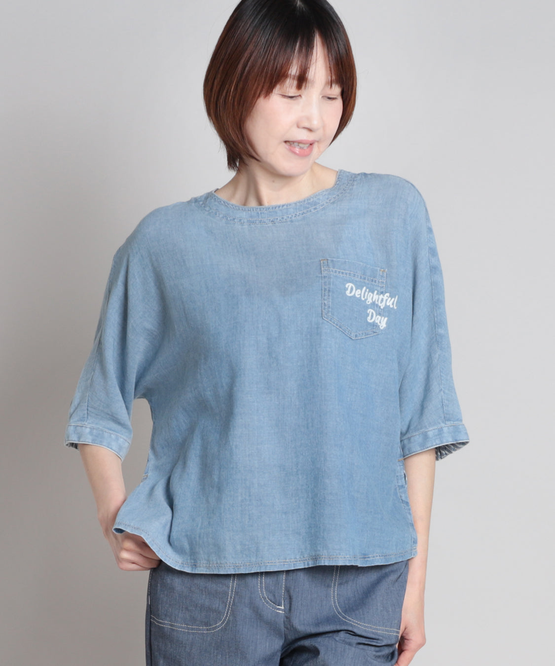 2.2oz Lite Denim クルー セラビ(C'EST LA VIE)