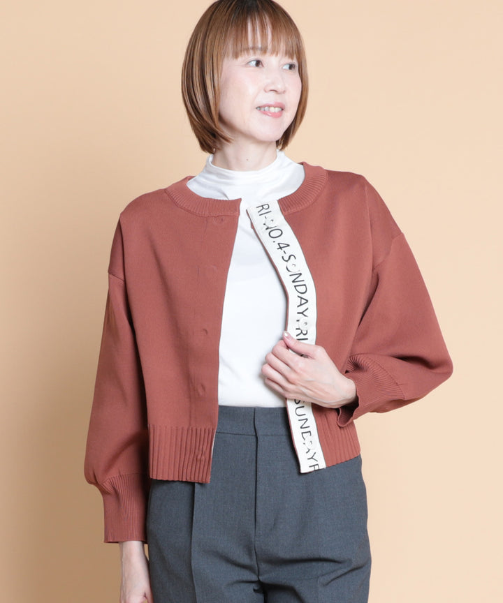 スナップボタンニットカーディガン elife_select(イーライフ