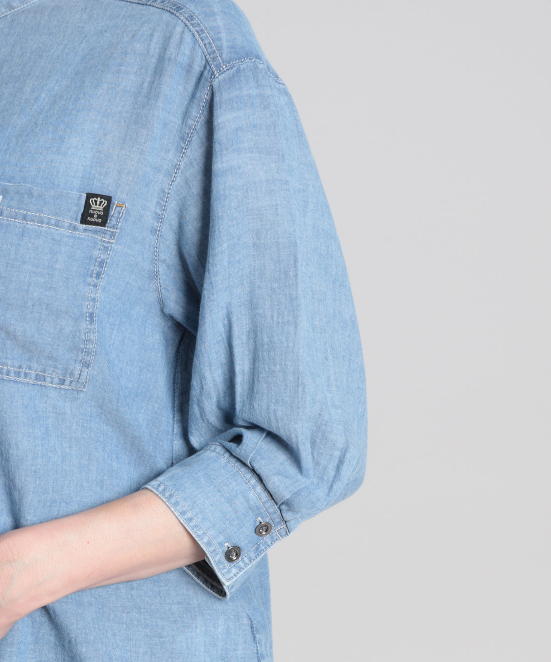 2.2oz Lite denim ストライプ セラビ(C'EST LA VIE)