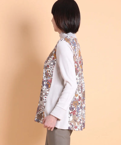 リバティ オーキッドガーデンウールJQリブミックスチュニック SAVOIR (サヴォア)