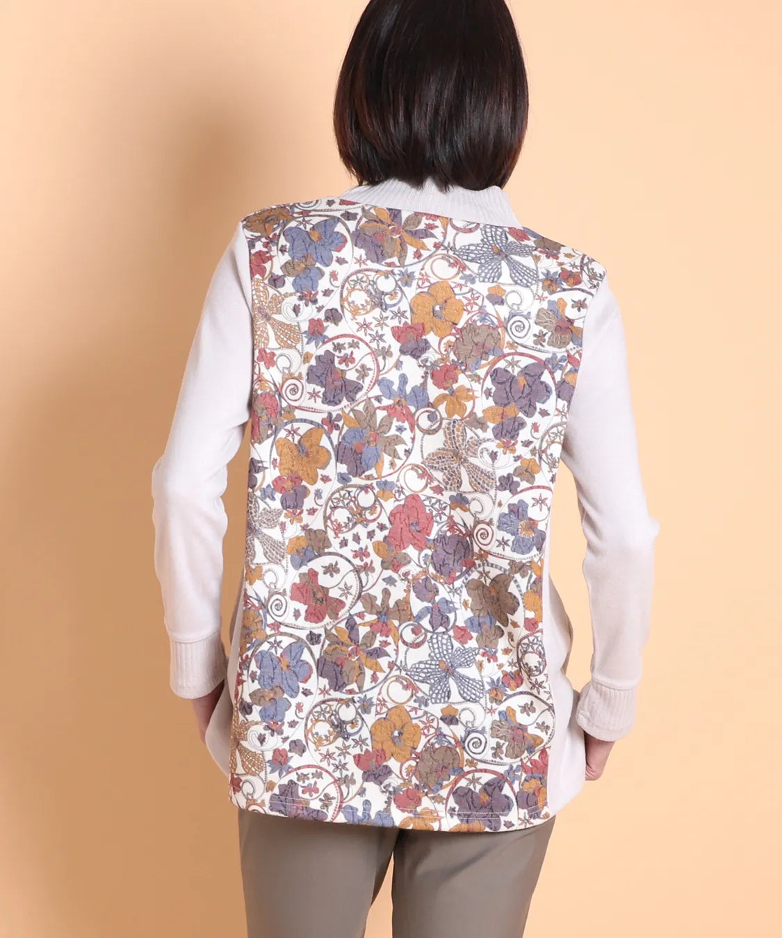 リバティ オーキッドガーデンウールJQリブミックスチュニック SAVOIR (サヴォア)