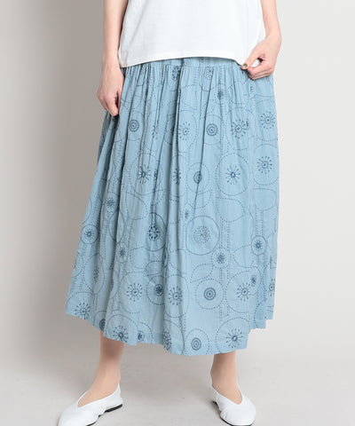 サークル刺繍ギャザースカート  DAYTIME(デイタイム)
