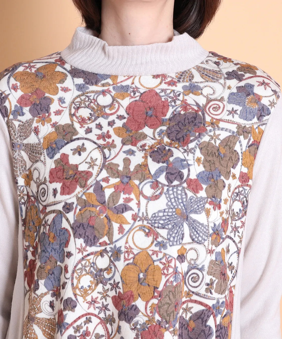 リバティ オーキッドガーデンウールJQリブミックスチュニック SAVOIR (サヴォア)