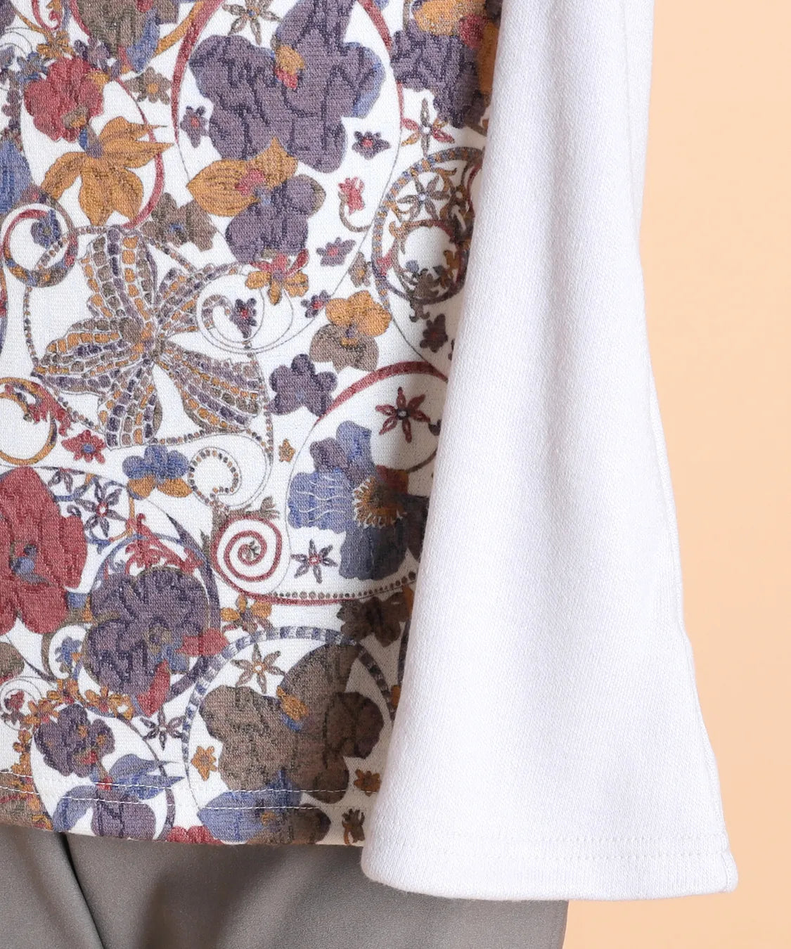 リバティ オーキッドガーデンウールJQリブミックスチュニック SAVOIR (サヴォア)