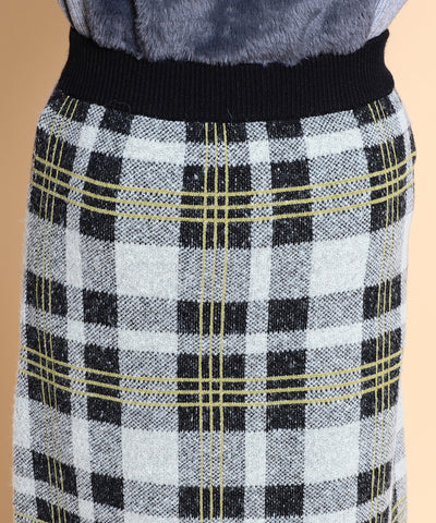  KANSAI BIS(カンサイビス)　チェックジャガードニットスカート