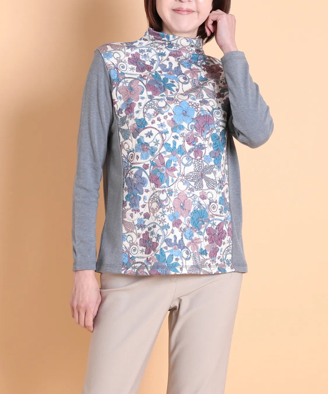 リバティ オーキッドガーデンウールJQミックスプルオーバー SAVOIR (サヴォア)