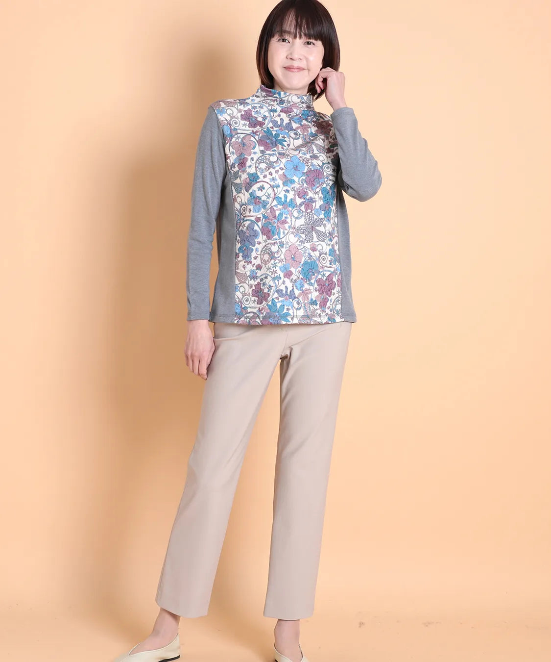 リバティ オーキッドガーデンウールJQミックスプルオーバー SAVOIR (サヴォア)