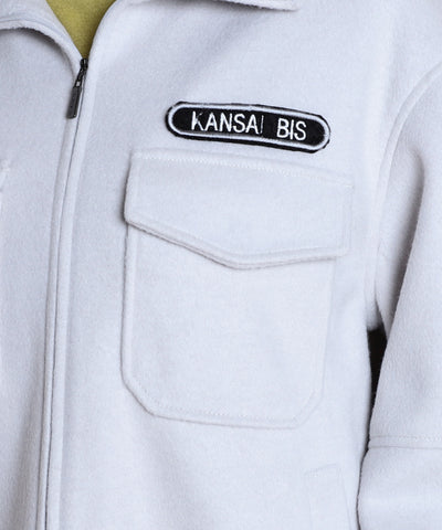 KANSAI BIS(カンサイビス) マイクロシープワッペン付きライダースジャケット 
