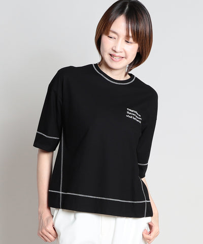 カラーステッチ＆刺繍Tシャツ セラビ(C'EST LA VIE)