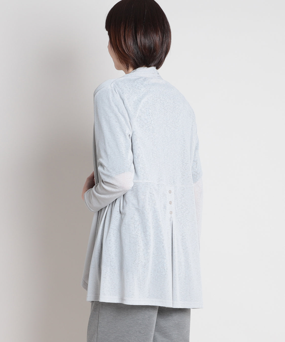 梨地ジャージーロングカーディガン  KANSAI BIS(カンサイビス)