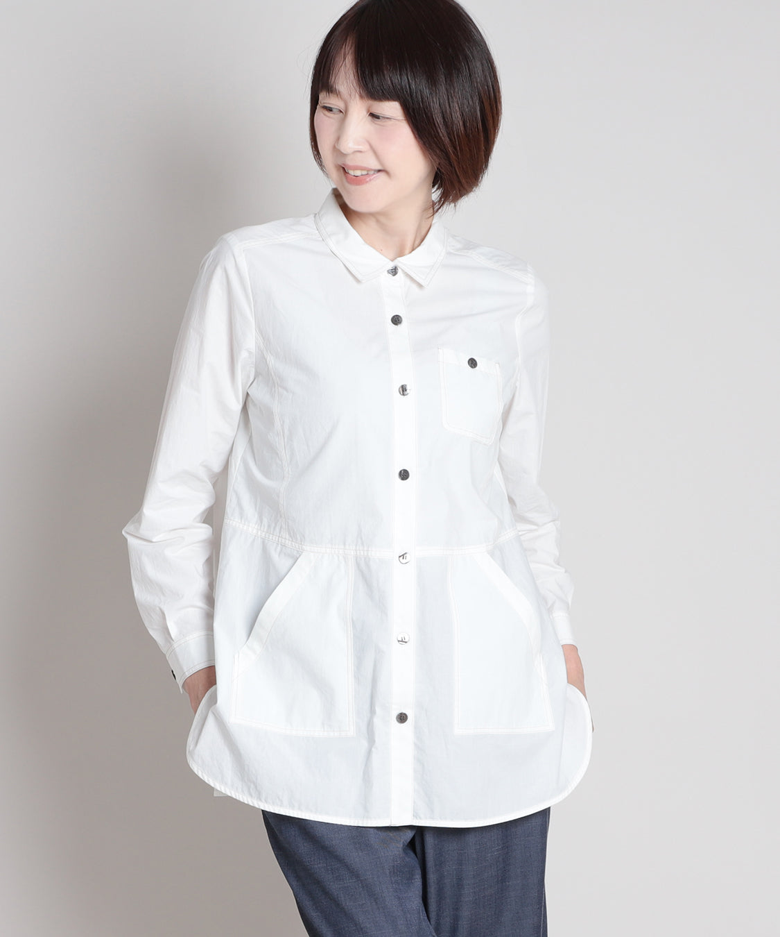 ナチュレローンワッシャーロングシャツ  KANSAI BIS(カンサイビス)