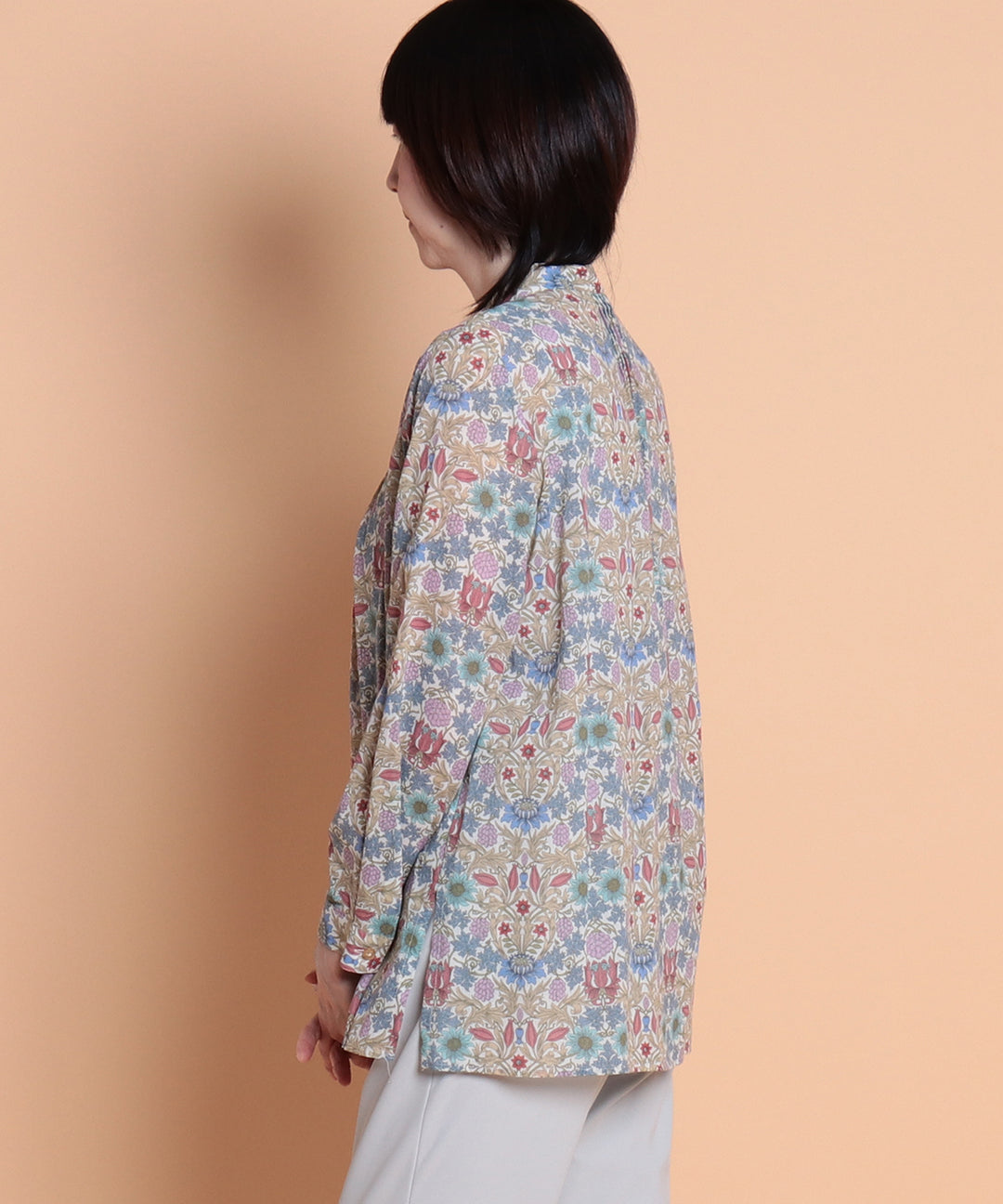 期間限定 SALE‼️MidiUmi サロペット&リバティブラウス リバティ エドナシルスムースピンタックロングブラウス リバティ